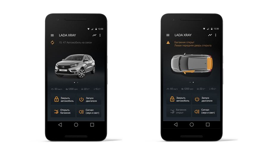 Управление автомобилем LADA XRAY c мобильного телефона Управление автомобилем LADA XRAY c мобильного телефона