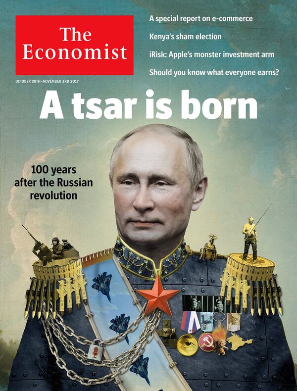 Обложка журнала The Economist от 28 октября 2017 года с изображением Владимира Путина Обложка журнала The Economist от 28 октября 2017 года с изображением Владимира Путина