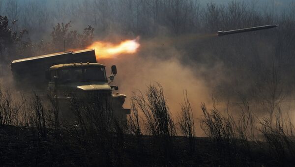Боевая машина БМ-21 реактивной системы залпового огня Град Боевая машина БМ-21 реактивной системы залпового огня Град