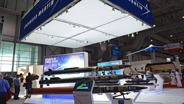 Стенд американской компании Lockheed Martin Corporation на Международной авиационно-космической выставке Dubai Airshow 2017 Стенд американской компании Lockheed Martin Corporation на Международной авиационно-космической выставке Dubai Airshow 2017