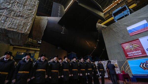 Торжественная церемония спуска на воду нового стратегического атомного подводного крейсера Князь Владимир в Северодвинске. 17 ноября 2017 Торжественная церемония спуска на воду нового стратегического атомного подводного крейсера Князь Владимир в Северодвинске. 17 ноября 2017