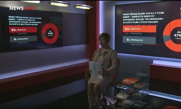 Опрос в эфире украинского канала NewsOne Опрос в эфире украинского канала NewsOne