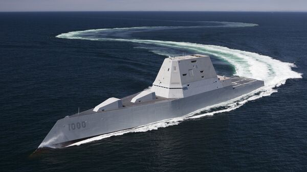 Эскадренный миноносец ВМС США класса Zumwalt. Архивное фото Эскадренный миноносец ВМС США класса Zumwalt. Архивное фото