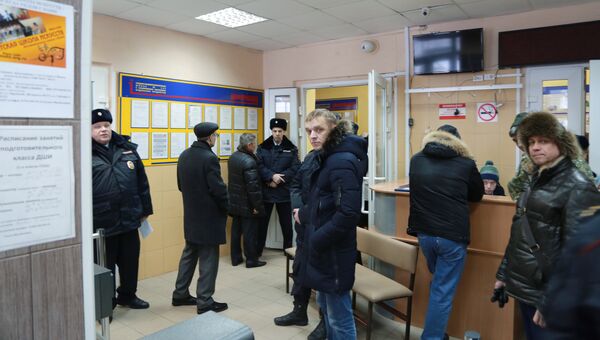 В холле школы № 127 в Перми. 15 января 2018 В холле школы № 127 в Перми. 15 января 2018