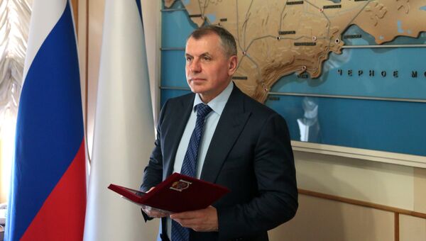 Председатель Госсовета Республики Крым Владимир Константинов. Архивное фото Председатель Госсовета Республики Крым Владимир Константинов. Архивное фото