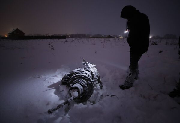На месте крушения самолета Ан-148 авиакомпании Саратовские авиалинии в Московской области. 11 февраля 2018 На месте крушения самолета Ан-148 авиакомпании Саратовские авиалинии в Московской области. 11 февраля 2018