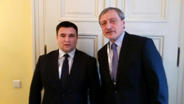 Министр иностранных дел Чехии Мартин Стропницкий и глава МИД Украины Павел Климкин во время встречи. 17 февраля 2018 Министр иностранных дел Чехии Мартин Стропницкий и глава МИД Украины Павел Климкин во время встречи. 17 февраля 2018