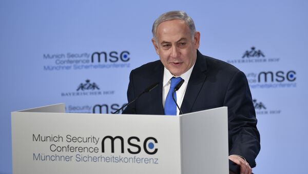 Премьер-министр Израиля Биньямин Нетаньяху на Мюнхенской конференции по безопасности. 18 февраля 2018 Премьер-министр Израиля Биньямин Нетаньяху на Мюнхенской конференции по безопасности. 18 февраля 2018