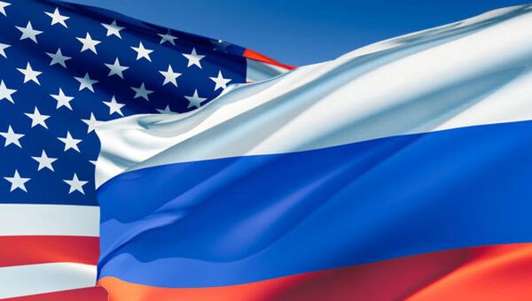 Флаги России и США Флаги России и США