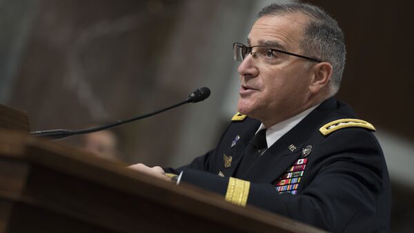 Le général américain Curtis Scaparotti à Washington. 8 mars 2018 Le général américain Curtis Scaparotti à Washington. 8 mars 2018
