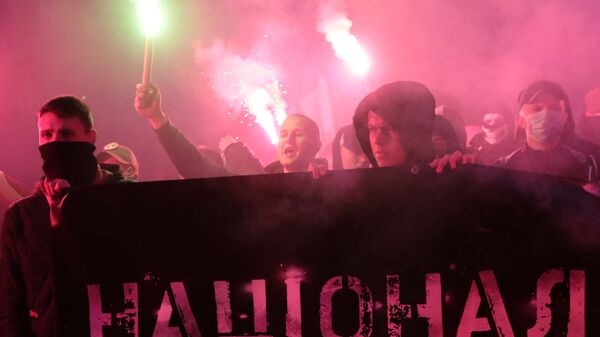Марш во Львове, приуроченный к годовщине создания Украинской повстанческой армии (УПА, экстремистская организация, запрещена в России) и Дню защитника Украины Марш во Львове, приуроченный к годовщине создания Украинской повстанческой армии (УПА, экстремистская организация, запрещена в России) и Дню защитника Украины