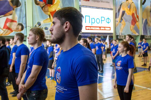 Участники московского этапа Межнациональной зарядки 180318 Участники московского этапа Межнациональной зарядки 180318