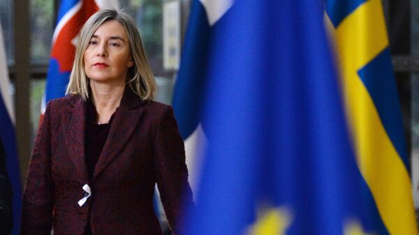 Верховный представитель ЕС по внешней политике Федерика Могерини. Архивное фото Верховный представитель ЕС по внешней политике Федерика Могерини. Архивное фото