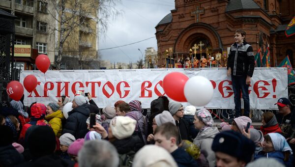 Пасхальный крестный ход в Новосибирске Пасхальный крестный ход в Новосибирске