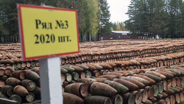 Площадка открытого хранения обожженных боеприпасов с отравляющими веществами на объекте Кизнер в Удмуртии. 27 сентября 2017 года Площадка открытого хранения обожженных боеприпасов с отравляющими веществами на объекте Кизнер в Удмуртии. 27 сентября 2017 года