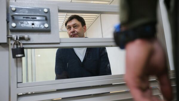 Кирилл Вышинский во время рассмотрения апелляции на арест в Херсонском суде. Архивное фото Кирилл Вышинский во время рассмотрения апелляции на арест в Херсонском суде. Архивное фото
