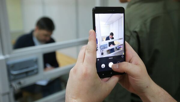 Кирилл Вышинский во время рассмотрения апелляции на арест в Херсонском суде. 1 июня 2018 Кирилл Вышинский во время рассмотрения апелляции на арест в Херсонском суде. 1 июня 2018