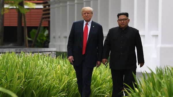 Президент США Дональд Трамп и лидер КНДР Ким Чен Ын Президент США Дональд Трамп и лидер КНДР Ким Чен Ын