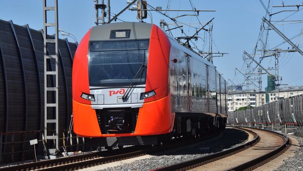 Электропоезд Ласточка на Московском центральном кольце Электропоезд Ласточка на Московском центральном кольце