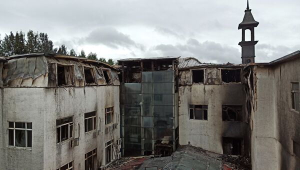 Отель после пожара в Харбине, Китай. 25 августа 2018 Отель после пожара в Харбине, Китай. 25 августа 2018