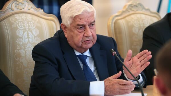 Министр иностранных дел Сирии Валид Муалем во время встречи с министром иностранных дел России Сергеем Лавровым. 30 августа 2018 Министр иностранных дел Сирии Валид Муалем во время встречи с министром иностранных дел России Сергеем Лавровым. 30 августа 2018