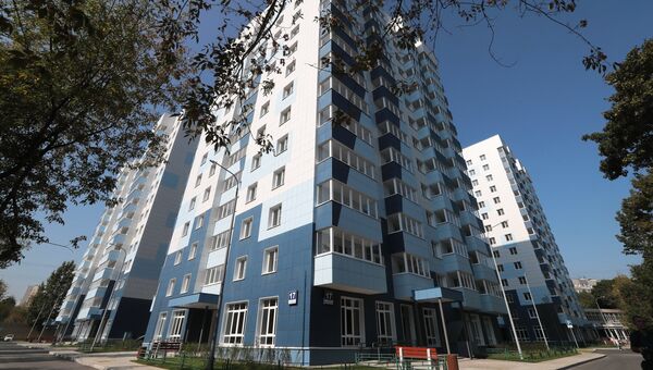 Многоэтажные жилые дома по улице Судостроительная, предназначенные для переселения участников программы реновации Многоэтажные жилые дома по улице Судостроительная, предназначенные для переселения участников программы реновации