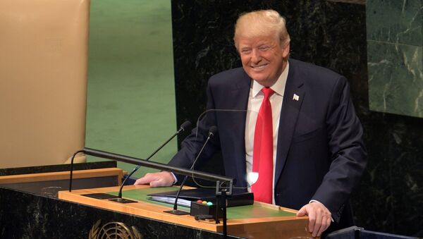 Президент США Дональд Трамп выступает на Генеральной ассамблее ООН в Нью-Йорке Президент США Дональд Трамп выступает на Генеральной ассамблее ООН в Нью-Йорке