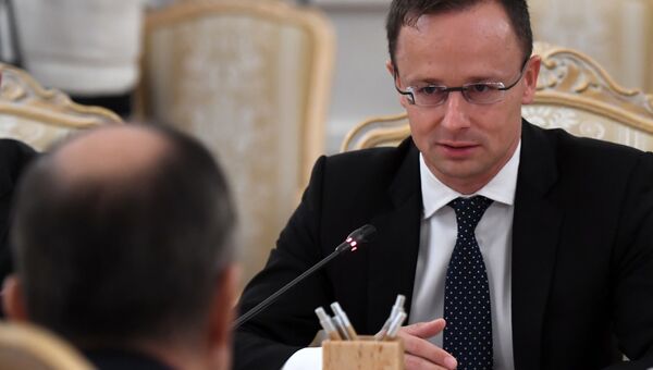Глава МИД Венгрии Петер Сийярто во время встречи с МИД РФ Сергеем Лавровым. 3 октября 2018 Глава МИД Венгрии Петер Сийярто во время встречи с МИД РФ Сергеем Лавровым. 3 октября 2018
