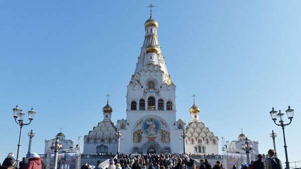 Минский храм-памятника во имя Всех святых и в память о жертвах, спасению Отечества нашего послуживших (Всехсвятская церковь). 14 октября 2018 Минский храм-памятника во имя Всех святых и в память о жертвах, спасению Отечества нашего послуживших (Всехсвятская церковь). 14 октября 2018