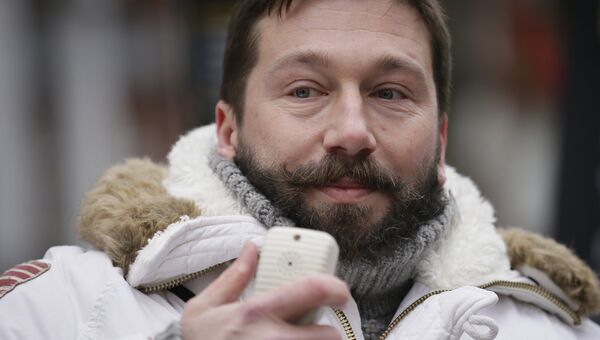 Евгений Чичваркин во время пикета перед зданием российского посольства в Лондоне Евгений Чичваркин во время пикета перед зданием российского посольства в Лондоне