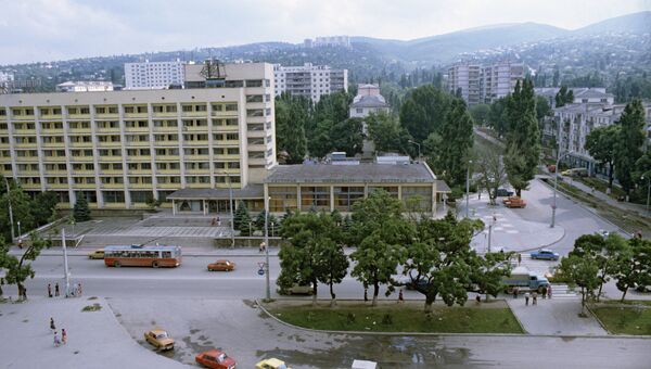 Вид центра города Новороссийска. Вид центра города Новороссийска.
