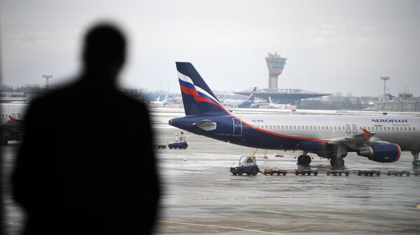 Вид на летное поле аэропорта Шереметьево. Архивное фото Вид на летное поле аэропорта Шереметьево. Архивное фото