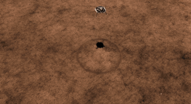 Анимированная посадка InSight на Марс