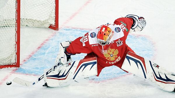 Вратарь сборной России Игорь Шестёркин Вратарь сборной России Игорь Шестёркин