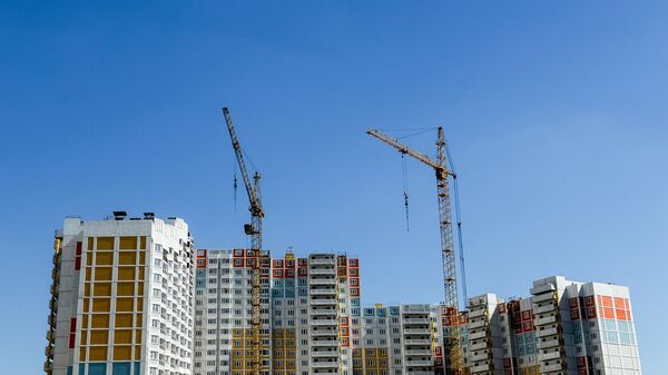 Строящийся жилой комплекс в Подмосковье Строящийся жилой комплекс в Подмосковье