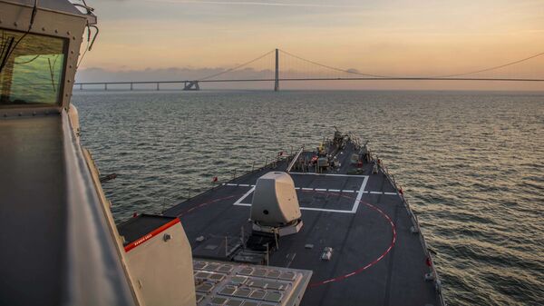 Эсминец ВМС США Портер в проливе Скагеррак. 20 января 2019 Эсминец ВМС США Портер в проливе Скагеррак. 20 января 2019