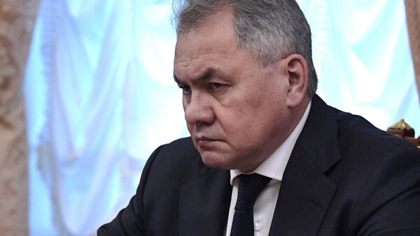 Министр обороны РФ Сергей Шойгу во время встречи с президентом РФ Владимиром Путиным. 2 февраля 2019 Министр обороны РФ Сергей Шойгу во время встречи с президентом РФ Владимиром Путиным. 2 февраля 2019