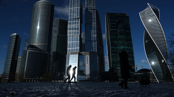 Небоскребы делового центра Москва-сити Небоскребы делового центра Москва-сити