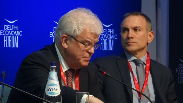 Представитель России при Евросоюзе Владимир Чижов во время четвертого Дельфийского экономического форума Представитель России при Евросоюзе Владимир Чижов во время четвертого Дельфийского экономического форума