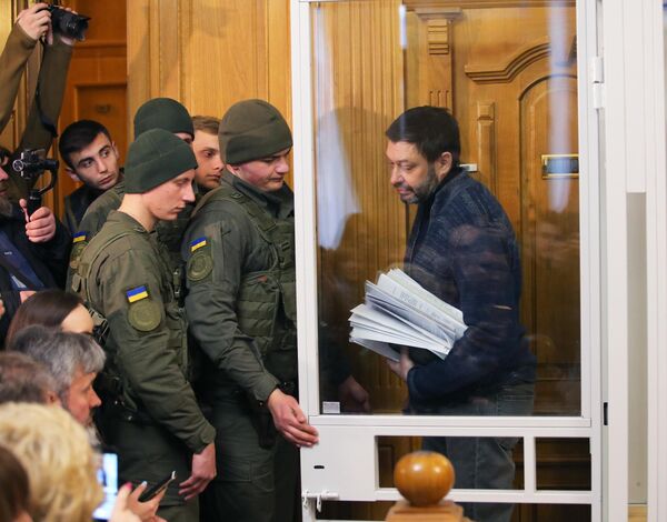 Руководитель портала РИА Новости Украина Кирилл Вышинский в Верховном суде Украины. 20 марта 2019 Руководитель портала РИА Новости Украина Кирилл Вышинский в Верховном суде Украины. 20 марта 2019