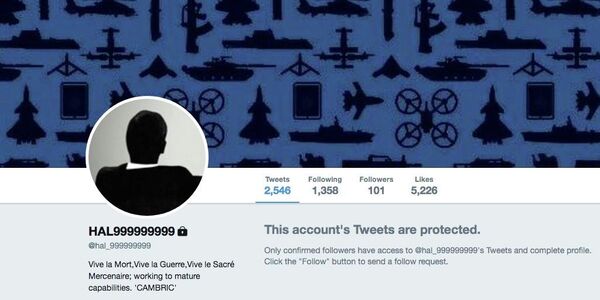 Аккаунт Hal999999999 в социальной сети Twitter Аккаунт Hal999999999 в социальной сети Twitter