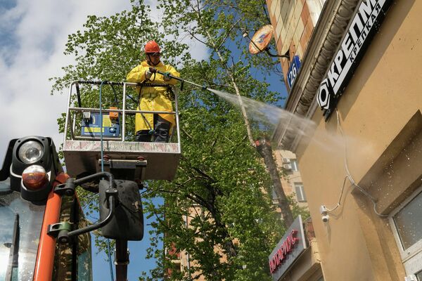 Мойка фасадов домов в Москве Мойка фасадов домов в Москве