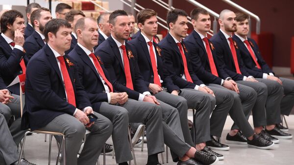 Презентация сборной России по хоккею перед ЧМ-2019
