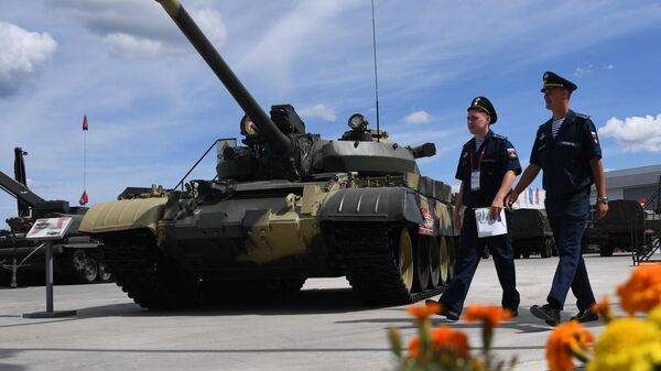 Средний танк Т-55А на Международном военно-техническом форуме Армия-2019 Средний танк Т-55А на Международном военно-техническом форуме Армия-2019