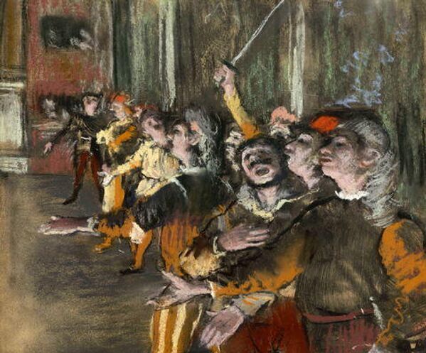 Картина художника Эдгара Дега Les Choristes (1877) Картина художника Эдгара Дега Les Choristes (1877)