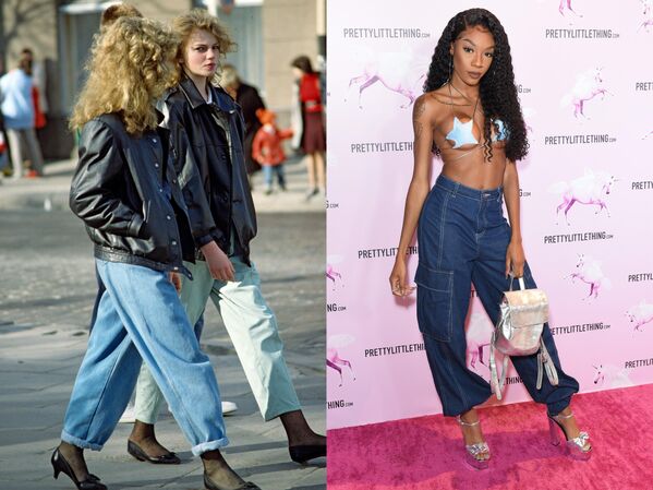 Девушки на улице Вильнюса. 1990 год / Келли Свит на вечеринке Pretty Little Thing's BET Awards в Калифорнии. 2019 год Девушки на улице Вильнюса. 1990 год / Келли Свит на вечеринке Pretty Little Thing's BET Awards в Калифорнии. 2019 год