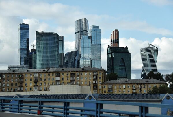 Небоскребы делового центра Москва-сити Небоскребы делового центра Москва-сити