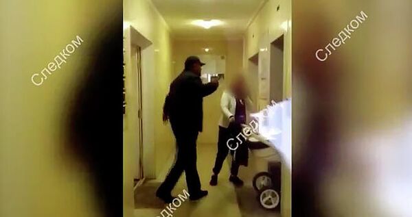 Стоп-кадр видео нападения на женщину с ребенком в Новой Москве Стоп-кадр видео нападения на женщину с ребенком в Новой Москве