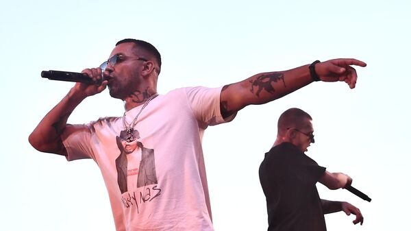Рэпер Black Jesus выступает на фестивале Rap Koktebel в Крыму Рэпер Black Jesus выступает на фестивале Rap Koktebel в Крыму