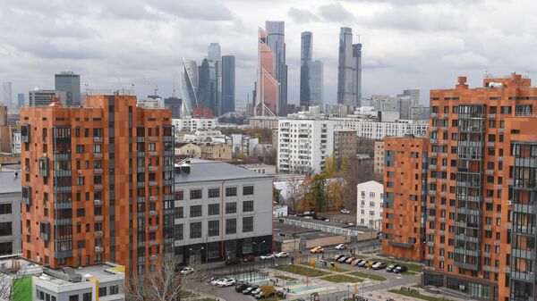 Вид на небоскребы Москва-сити Вид на небоскребы Москва-сити